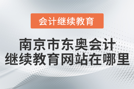 南京市東奧會計繼續(xù)教育網(wǎng)站在哪里？