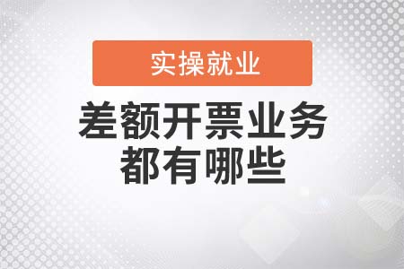 差額開(kāi)票的業(yè)務(wù)具體都有哪些？