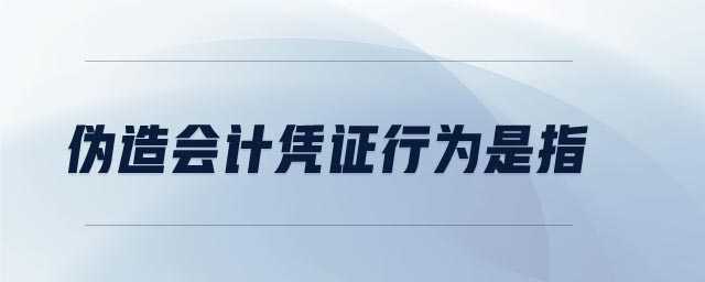偽造會計憑證行為是指