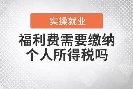 福利費需要繳納個人所得稅嗎？