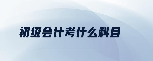 初級(jí)會(huì)計(jì)考什么科目