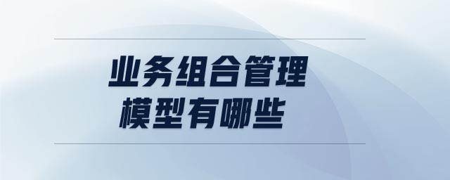 業(yè)務(wù)組合管理模型有哪些