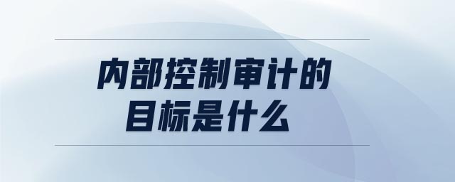 內(nèi)部控制審計(jì)的目標(biāo)是什么