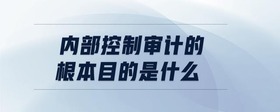 內(nèi)部控制審計(jì)的根本目的是什么