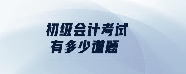 初級會計考試有多少道題