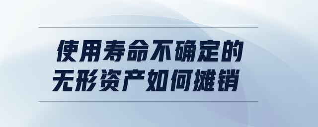 使用壽命不確定的無(wú)形資產(chǎn)如何攤銷