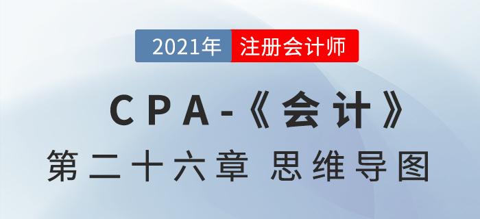 2021年CPA《會計》第二十六章思維導圖