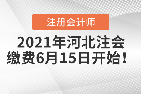 2021年河北省秦皇島注冊會計師繳費6月15日開始！