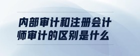 內(nèi)部審計和注冊會計師審計的區(qū)別是什么