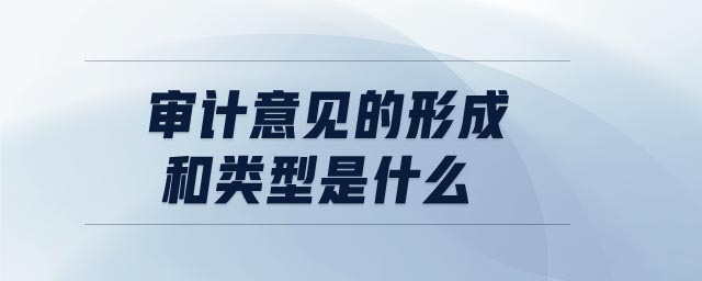 審計(jì)意見(jiàn)的形成和類(lèi)型是什么