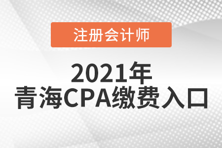 青海注冊會計師繳費(fèi)入口2021年6月15日開通