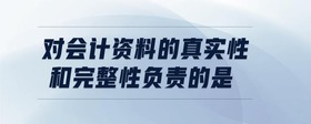對(duì)會(huì)計(jì)資料的真實(shí)性和完整性負(fù)責(zé)的是