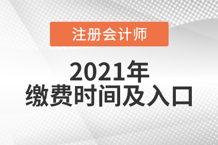 2021年注冊(cè)會(huì)計(jì)師交費(fèi)已開(kāi)始附交費(fèi)入口