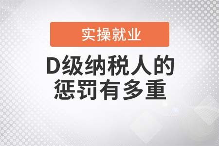 D級(jí)納稅人的懲罰有多重？