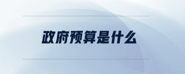 政府預算是什么