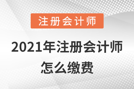 2021年注冊會(huì)計(jì)師怎么繳費(fèi)