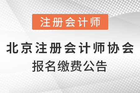 北京市大興區(qū)2021注冊會計師協(xié)會報名繳費公告