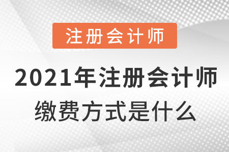 2021年注冊會計(jì)師繳費(fèi)方式是什么？