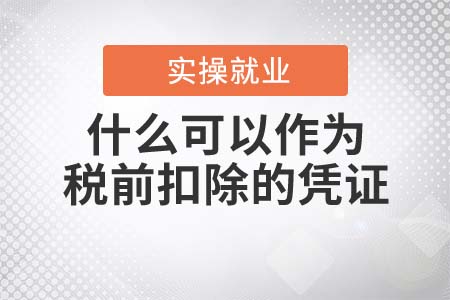 不屬于應稅項目的支出，以什么作為稅前扣除的憑證？