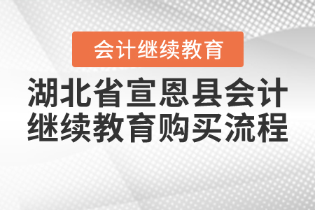 2020年和2021年湖北省宣恩縣會計繼續(xù)教育購買流程