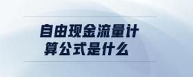 自由現(xiàn)金流量計(jì)算公式是什么