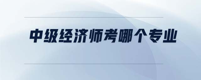 中級(jí)經(jīng)濟(jì)師考哪個(gè)專業(yè)