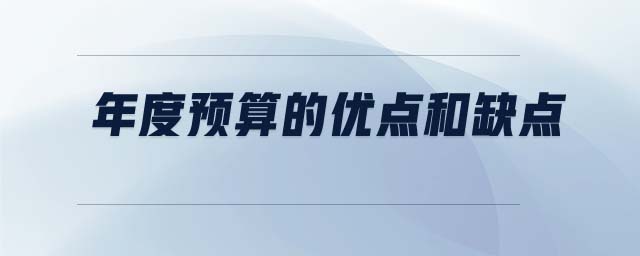 年度預(yù)算的優(yōu)點和缺點