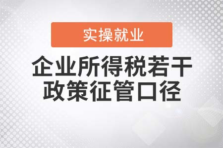 關(guān)于《企業(yè)所得稅若干政策征管口徑問題的公告》的解讀
