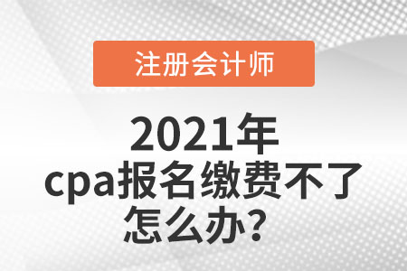 cpa報名繳費不了怎么辦