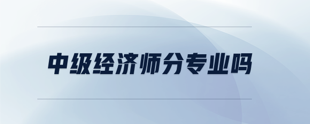 中級(jí)經(jīng)濟(jì)師分專(zhuān)業(yè)嗎