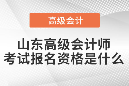 山東高級(jí)會(huì)計(jì)師考試報(bào)名資格是什么