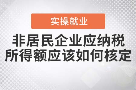 非居民企業(yè)應(yīng)納稅所得額應(yīng)該如何核定？