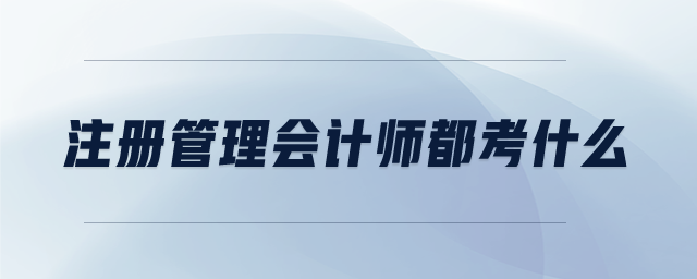 注冊(cè)管理會(huì)計(jì)師都考什么