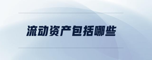 流動(dòng)資產(chǎn)包括哪些