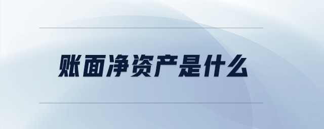 賬面凈資產(chǎn)是什么