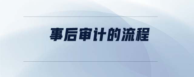 事后審計(jì)的流程