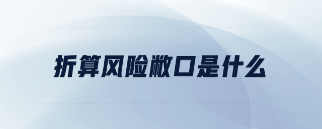 折算風險敝口是什么
