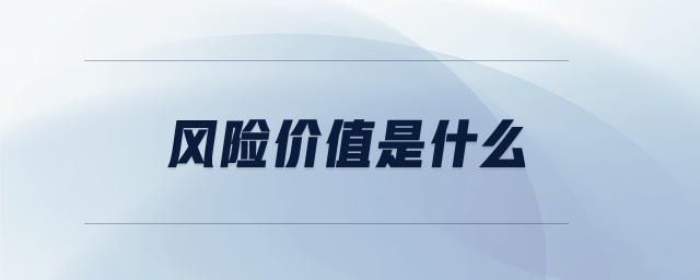 風(fēng)險(xiǎn)價(jià)值是什么