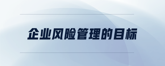 企業(yè)風(fēng)險(xiǎn)管理的目標(biāo)