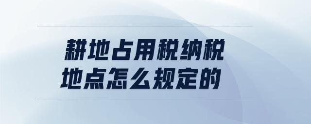 耕地占用稅納稅地點(diǎn)怎么規(guī)定的