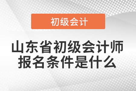 2022年山東省濟南初級會計師報名條件是什么