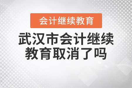 武漢市會(huì)計(jì)繼續(xù)教育取消了嗎？