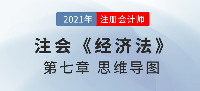 2021年CPA《經(jīng)濟法》第七章思維導圖