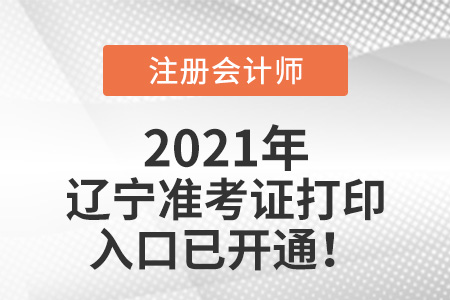 遼寧省沈陽2021cpa準(zhǔn)考證打印入口開通啦