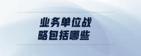 業(yè)務(wù)單位戰(zhàn)略包括哪些