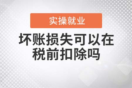 壞賬損失可以在企業(yè)所稅稅前扣除嗎？