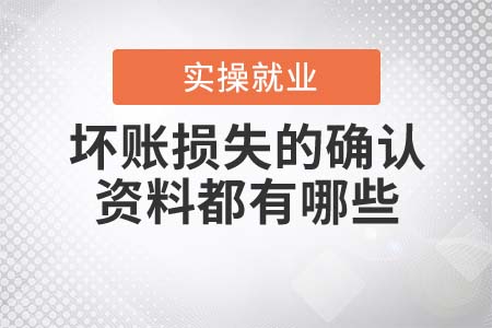 壞賬損失的確認(rèn)資料都有哪些？