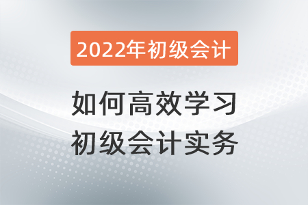 如何高效學(xué)習(xí)初級會(huì)計(jì)實(shí)務(wù)？
