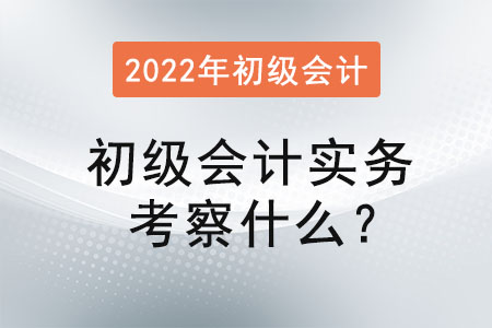 初級(jí)會(huì)計(jì)實(shí)務(wù)考察什么？