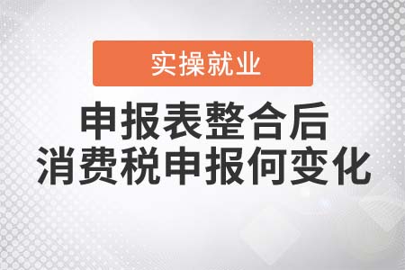 申報表整合后，消費(fèi)稅申報何變化？